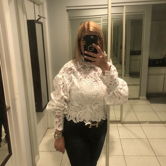 VIP: Italian Handmade lace blouse, Stunning white one of a kind. - Picture 12 of 15